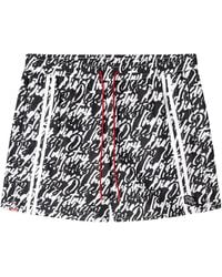 DIESEL - Soccer-41-D-Pop Side-Stripe Swim Shorts - Lyst