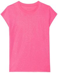 Zadig & Voltaire - Cloe Rhinestone Round-Neck T-Shirt - Lyst
