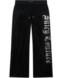 Juicy Couture - Old Gothic Diamante-Logo Track Pants - Lyst