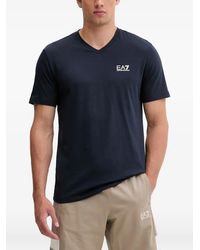 EA7 - T-Shirt À Col V - Lyst