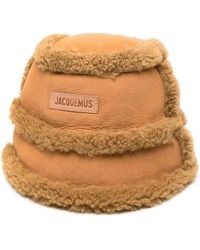 Jacquemus - Chapeau En Peau Lainée À Patch Logo - Lyst