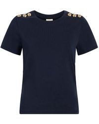 Cinq À Sept - Jasper Button Detail Jasper T-Shirt - Lyst