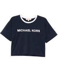 Michael Kors - Logo-Embroidered T-Shirt - Lyst