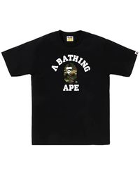 A Bathing Ape - Glitch Woodland Camo College T-Shirt - Lyst