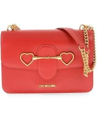Moschino - Heart-Motif Chain-Strap Shoulder Bag - Lyst