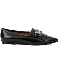 Status - Fringe-Clamp Leather Ballet Flats - Lyst