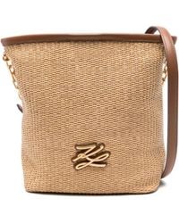 KARL LAGERFELD - Small K/Autograph Bucket Bag - Lyst