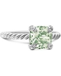 David Yurman - Sterling Chatelaine Prasiolite And Diamond Ring (8Mm) - Lyst