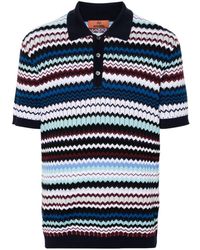 Missoni - Zigzag Cotton Polo Shirt - Lyst