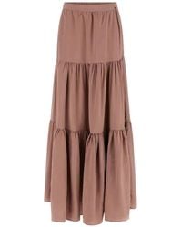 Guess - Tiered Gathered Maxi Skirt - Lyst