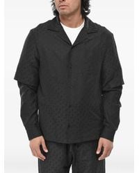 Off-White c/o Virgil Abloh - Jacquard-Logo Double-Layer Shirt - Lyst