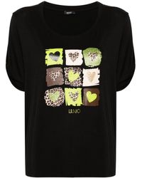 Liu Jo - T-Shirt mit Herz-Print - Lyst
