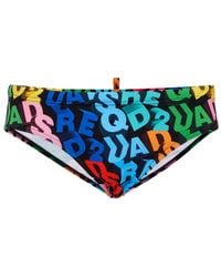 DSquared² - Logo-Print Swim Trunks - Lyst