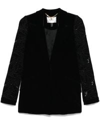 Nissa - Floral-Embroidered Blazer - Lyst