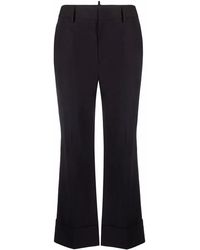 DSquared² - Cropped Turned-Up Trousers - Lyst
