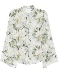 Vivetta - Overhemd Met Bloemenprint - Lyst