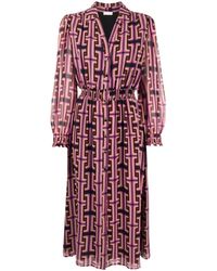 Liu Jo - Geometric-print Shirt Dress - Lyst
