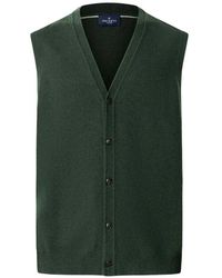 Hackett - Button-Up Sleeveless Cardigan - Lyst