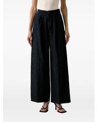 Benetton - Pleated Wide-Leg Jeans - Lyst