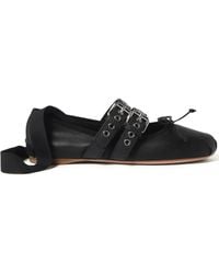 Miu Miu - Leather Ballet Flats - Lyst
