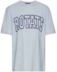 ROTATE BIRGER CHRISTENSEN - T-Shirt mit Logo-Print - Lyst