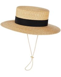 Gucci - Straw Boater Hat - Lyst