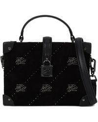 KARL LAGERFELD - K/Autograph Padlock Rhinestone Trunk Bag - Lyst