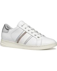 Geox - Leather Panelled Sneakers - Lyst