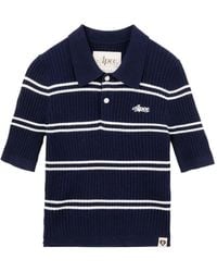 AAPE BY A BATHING AP - Striped Ribbed-Knit Polo Top - Lyst