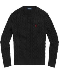 Polo Ralph Lauren - Pony-Detail Cable-Knit Sweater - Lyst