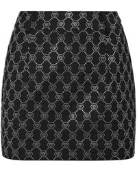 Philipp Plein - Monogram-Embellished Mini Skirt - Lyst