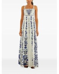FARM Rio - Flowers Arch Pleats Maxi Dress - Lyst