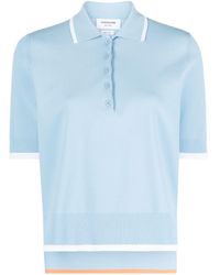 Thom Browne - Rib-stitch Boxy Polo Shirt - Lyst