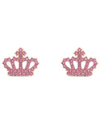 Juicy Couture - Pendientes Con Motivo De Corona - Lyst