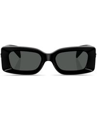 Versace - Medusa-plaque Rectangular-frame Sunglasses - Lyst