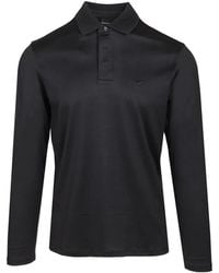 Emporio Armani - Long-Sleeve Polo Shirt - Lyst