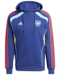 adidas - Logo-Embroidered Panelled Hoodie - Lyst