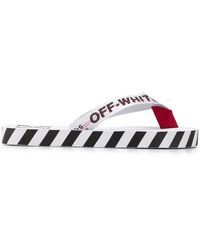 Off-White c/o Virgil Abloh Teenslippers Met Logo - Wit