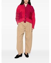 ESSENSI - Iris Patchwork V-Neck Cardigan - Lyst