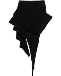 Mugler - Asymmetric Knitted Mini Skirt - Lyst