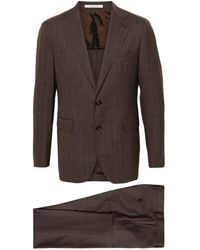Tagliatore - Checked Peak-Lapels Single-Breasted Suit - Lyst