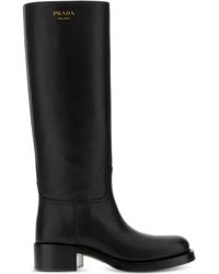 Prada - Botas De Cuero - Lyst