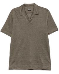 ZEGNA - Linen V-Neck Polo Shirt For - Lyst