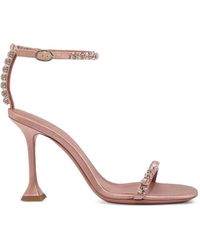 AMINA MUADDI - Gigi Crystal-Embellished Ankle Strap Sandals - Lyst