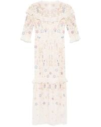 Needle & Thread - Vestido de fiesta con bordado floral - Lyst