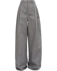 Maison Margiela - Wide Leg Pleated Trousers - Lyst