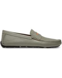 Bally - Loafer aus strukturiertem Leder mit Sattelriemen - Lyst