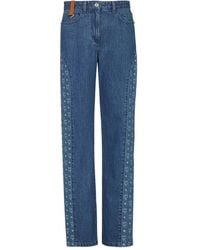 MCM - Jeans Met Monogram Jacquard - Lyst