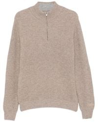 MC2 Saint Barth - Buck Ribbed-Knit Quarter-Zip Sweater - Lyst