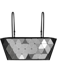 Manière De Voir - Leather Mirrored Bandeau Top - Lyst